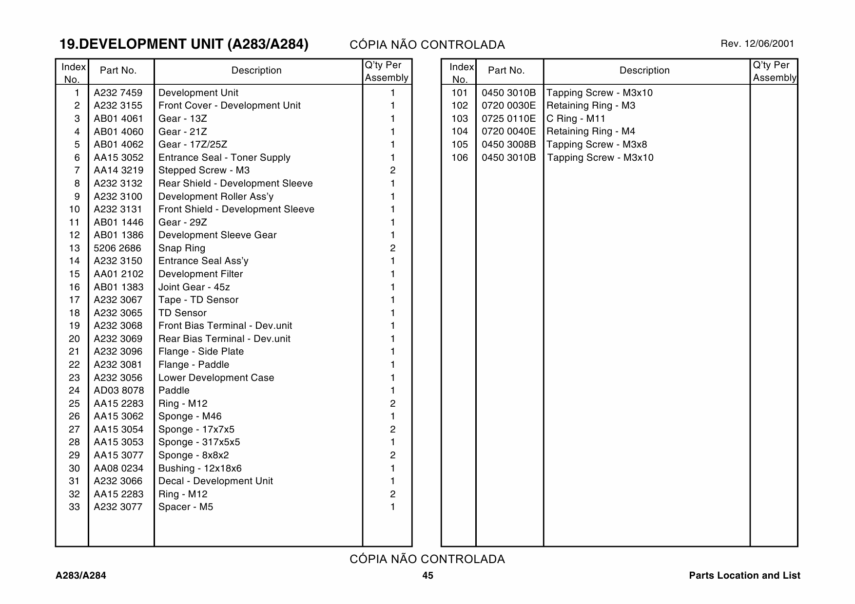 RICOH Aficio 350e 450e A283 A284 Parts Catalog-6